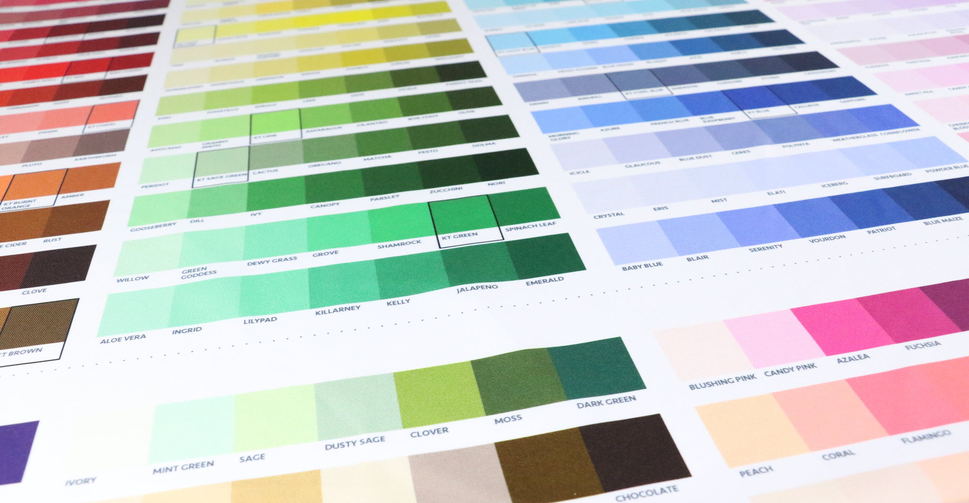 ColorMatch Chart - Flat Lay 2 - Knotty Tie Co.