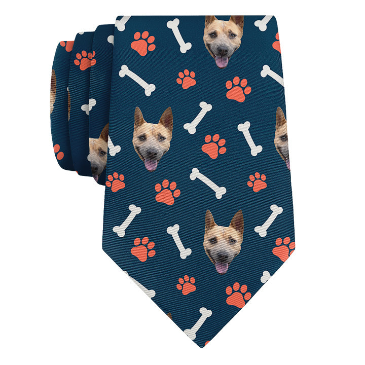 Dog Gone Photo Tie - Rolled - Knotty Tie Co.