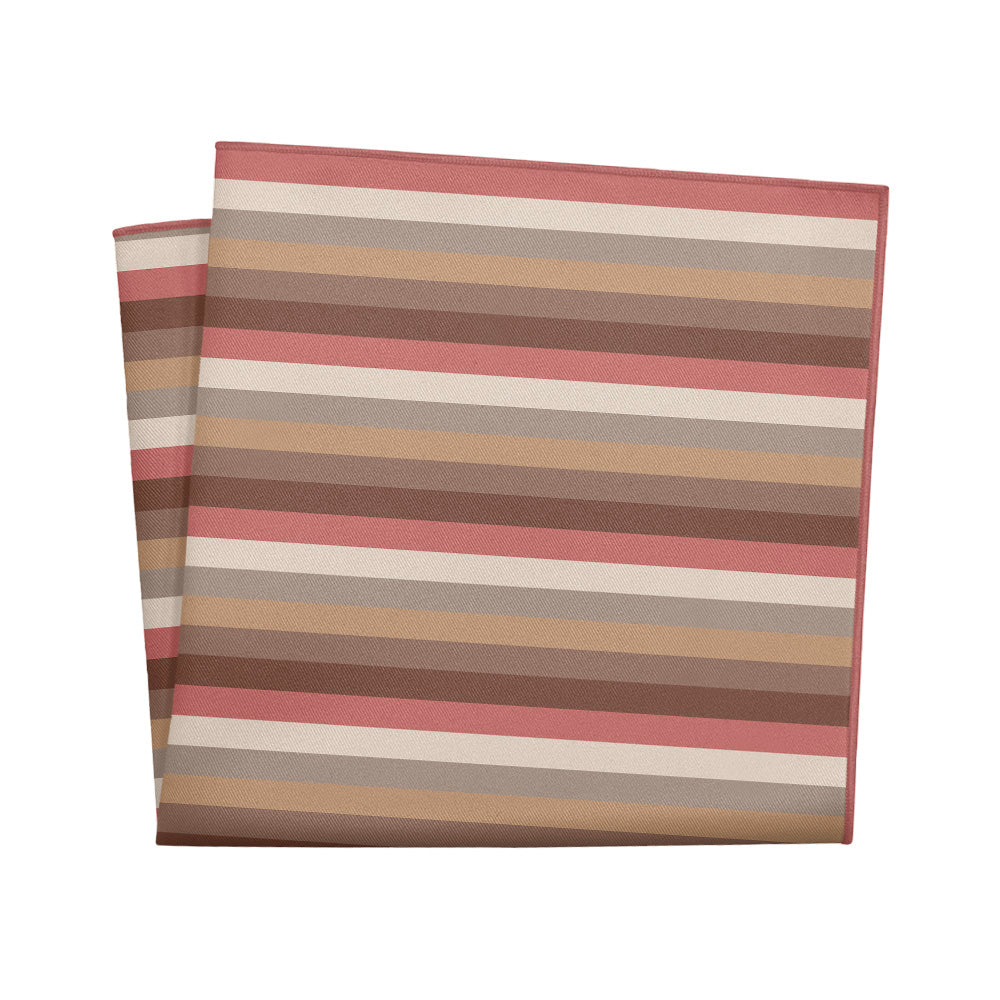 Horizontal Stripe Pocket Square - 12" Square - Knotty Tie Co.