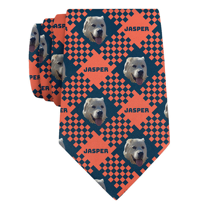 Pet Plaid Photo Tie - Rolled - Knotty Tie Co.