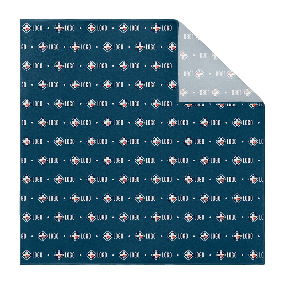 logo pocket square with a folded corner